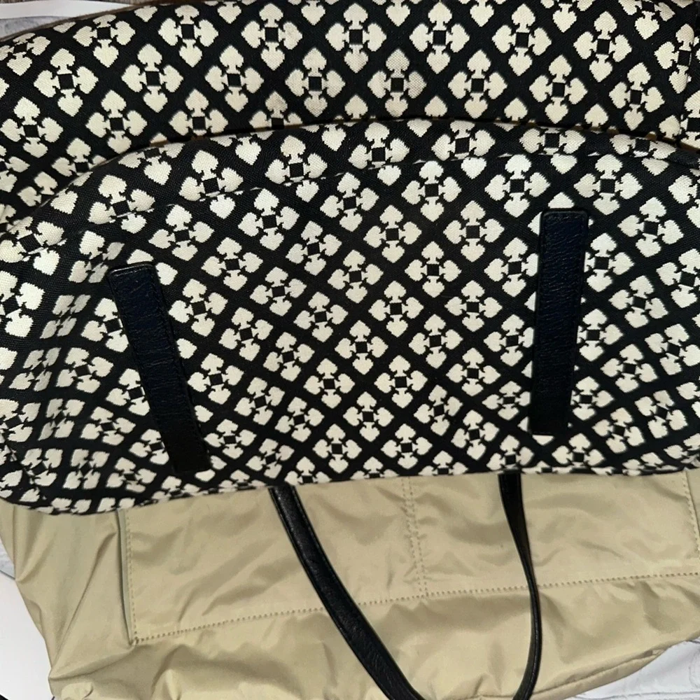 Kate Spade Adaira Diaper Bag or Tote with Pink Stripe EUC